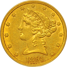 1891-CC PCGS AU-53.