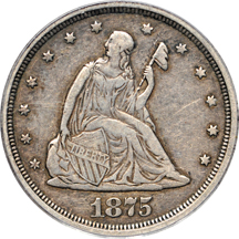 1875-S PCGS XF-40.