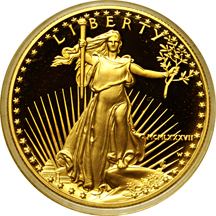 1987 two-coin American Gold Eagle set.  1oz and 1/2oz.