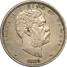 1883 Hawaii Dollar XF.