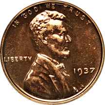 1936 through 1942 Proof Lincoln cents.