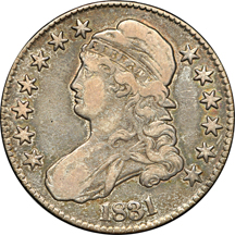 Seven Bust half-dollars.