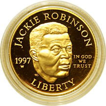 1997 $5 Gold Proof Jackie Robinson Legacy Set.