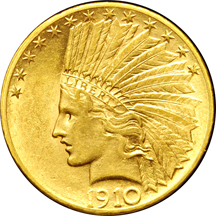 Eight piece 20th Century gold type set in a Capital Plastics holder.