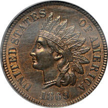 1869 PCGS MS-62BN.