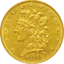 1835 PCGS AU-50.