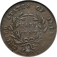 1797 1 Above 1, Plain Edge (C-1 R.2). PCGS VF-30.