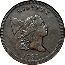 1797 Plain Edge (C-2, R.3). NGC XF-45 BN.