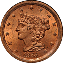 1855 (C-1, R.1) NGC MS-64 RD.