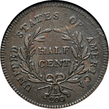 1795 Plain Edge, No Pole (C-6a, R.2). NGC VF-35 BN.