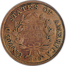 1805 Small 5 - Stems (C-2, R.6-). PCGS F-15.