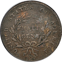 1797 1 Above 1, Plain Edge, Struck Over TAL Token (C-1, R.2). PCGS VF-20.