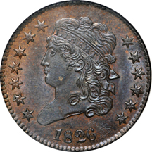 1826 (C-1, R.1) NGC MS-64 BN.