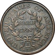 1806 Small 6 - Stems (C-2, R.4). ANACS F-12.