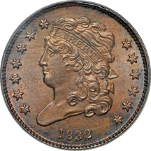 1832 (C-3, R.1) PCGS MS-64 BN.