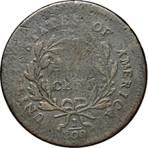 1796 With Pole (C-2, R-4+). VG/obverse scratches.