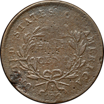 1802 2/0 Reverse of 1800 (C-1, R.6). VG/surface porosity.