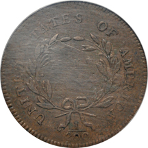 1795 Plain Edge, No Pole (C-5a, R.3). PCGS VF-30 CAC.