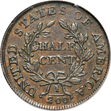 1805 Large 5 - Stems (C-4, R.2). PCGS XF-45.