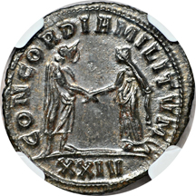 Roman Empire. Aurelian Antoninianus (ruled AD 270 - 275) BI Aurelianianus (RIC V 244, 4.19g). Siscia mint. NGC Ch AU.