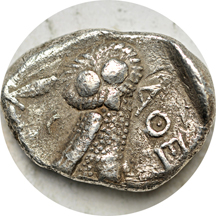 Greece.  Attica, Athens (300 - 262 BC) Silver Tetradrachm (27 mm., 16.6 grams). VF.