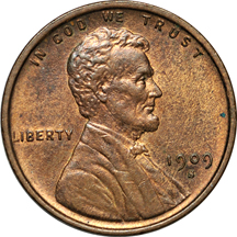 Eleven semi-key Lincoln cents.