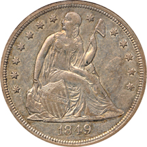 1849 NGC AU-53.