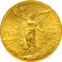 Mexico.  1921 50 Pesos. ANACS MS-62.
