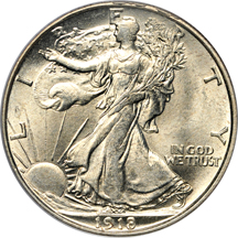 1918-S PCGS MS-64.