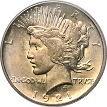 1921 PCGS MS-64.