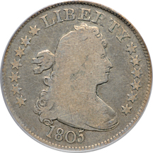 1805 (B-2, R.2) PCGS VG-8.