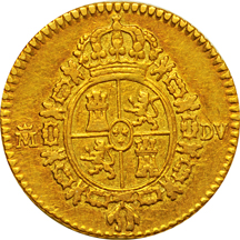 Spain. 1786 Carlos III gold 1/2 Escudo/Mintmaster - DV/Madrid mint (KM-425.1, C# 51.1a) . VF.