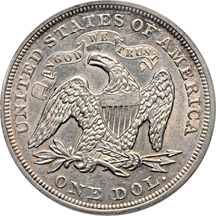 1871 PCGS AU-50.