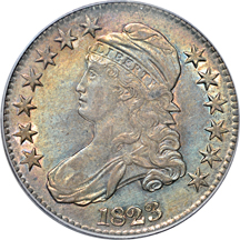 1823 (O-104, R.3) PCGS AU-50.