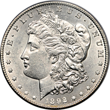 1892-CC PCGS AU-55.