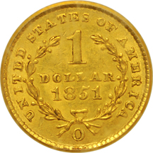 1851-O PCGS MS-61.