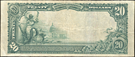 1902 $20.00. Frisco, TX Charter# 6346 Blue Seal. VF.