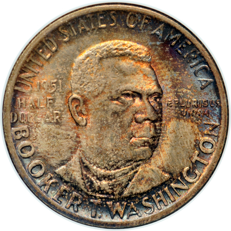 Two 1946-S and a 1951 Booker T. Washington. NGC MS-66, PCGS MS-66, and NGC MS-65 (no line), respectively.