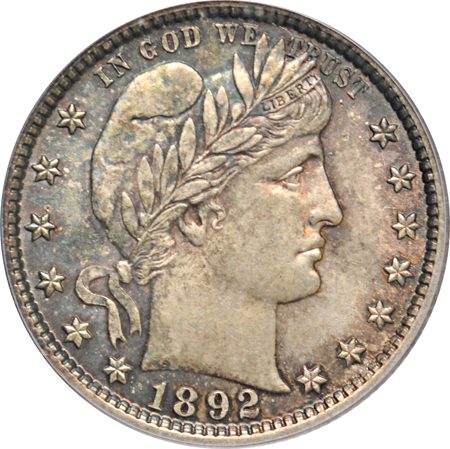 1892 PCGS MS-64 and 1915 PCGS AU-58.