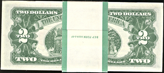 Pack of 98 1963-A and two 1963 $2.00 star notes.  CU.