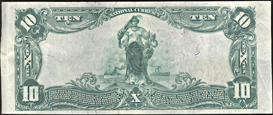 Run of four sequential 1902 $10.00. Saint Louis, MO Charter# 4178 Blue Seal. XF.