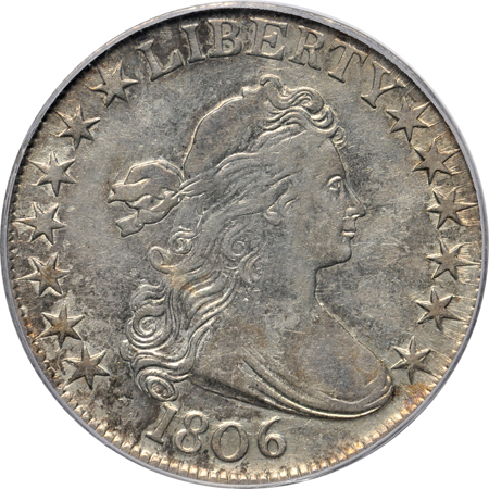 1806 POINTED 6, NO STEM (O-109, R.1). PCGS XF-45.