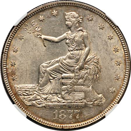 1877-S TRADE. NGC MS-61.