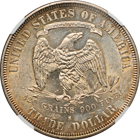 1877-S TRADE. NGC MS-61.