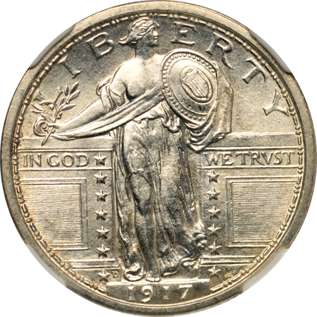 1917-D Type 1. NGC MS-65 FH.