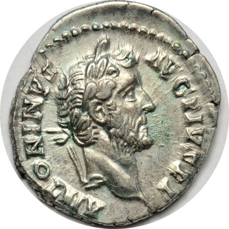 Roman Empire - Augustus Denarius (27 BC - AD 14) and Antoninus Pius Denarius (AD 138 - 161).