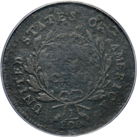 1796 (C-2, R.4+)With Pole. PCGS Genuine/code 97.