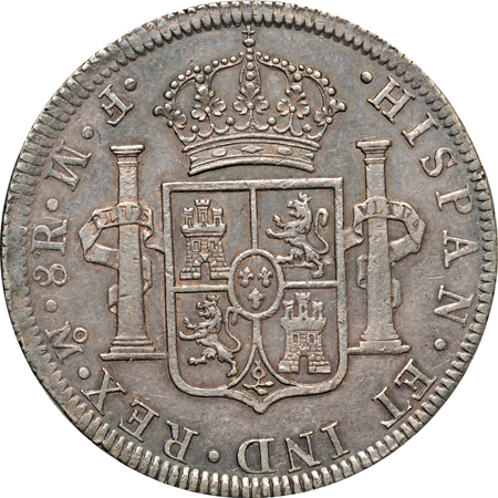 Mexico - 1772 Mexico City Inverted Mintmark and Assayer Initials 8 Reales. XF.