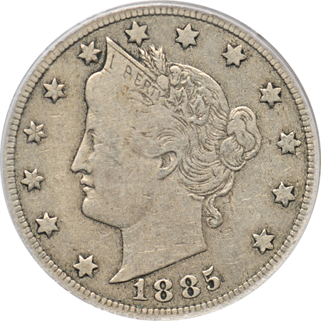 1885 PCGS F-12.