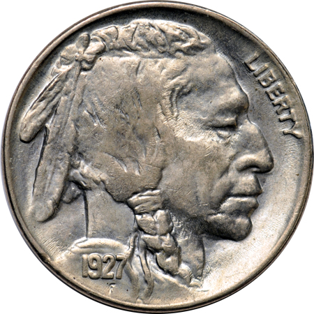 Six Buffalo nickels and two Jefferson war-time nickels.